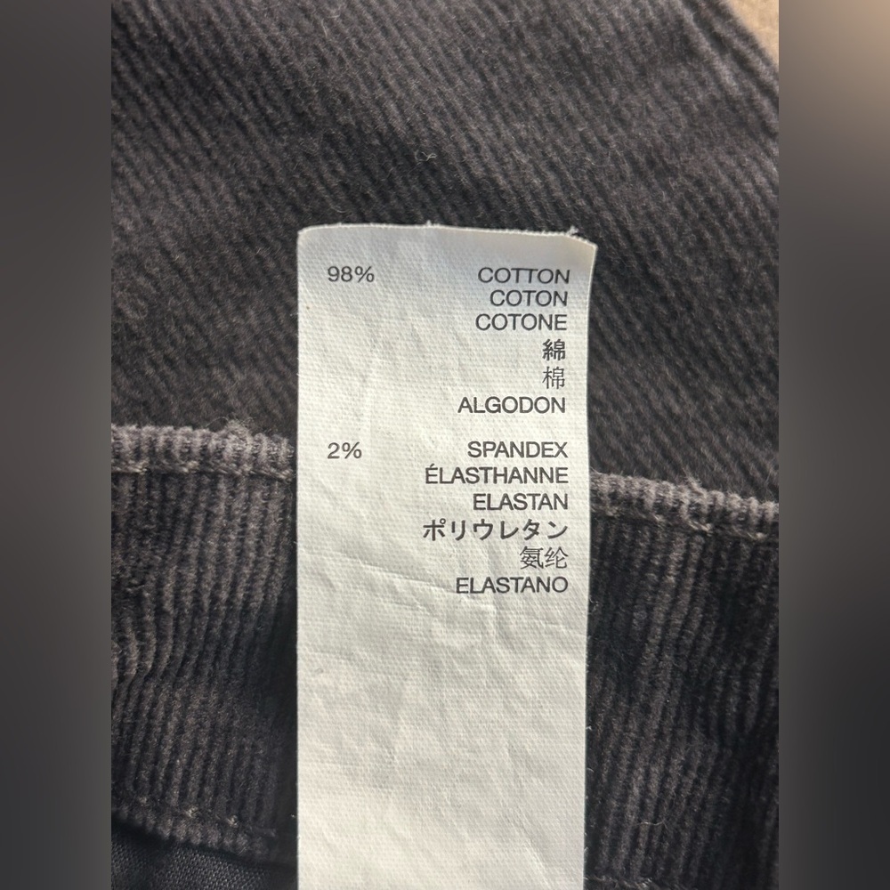 💖5 for $50💖GAP 1969 Súper Skinny Premium DarkGray Corduroy Women's Midrise Pants - Picture 7 of 14